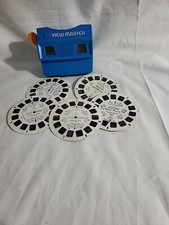 VINTAGE View-Master Viewer w/ 5 TITLES LION KING MICKEY MOUSE BUGS BUNNY