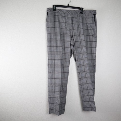 Karl Lagerfeld women's trousers sz 16 plaid black white pants nwt - Picture 2 of 10