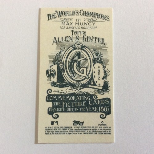 2022 Topps Allen & Ginter Mini #131 Max Muncy Los Angeles Dodgers - Bild 2 von 2
