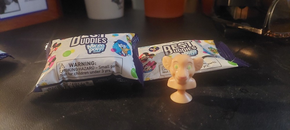 Lot of 2 Disney Best Buddies Micro Popz —  1 Sealed. 1 Open- Lion KING SIMBA CUB