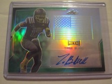 TARIK BLACK Michigan 2017 Leaf Army All-American GREEN Flag Metal Auto #3/4