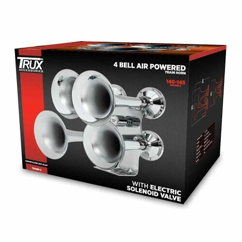 NEW TRUX Compact 4-Bell Train Air Horn 140-145 DBS- Model Number THORN-2, 46152