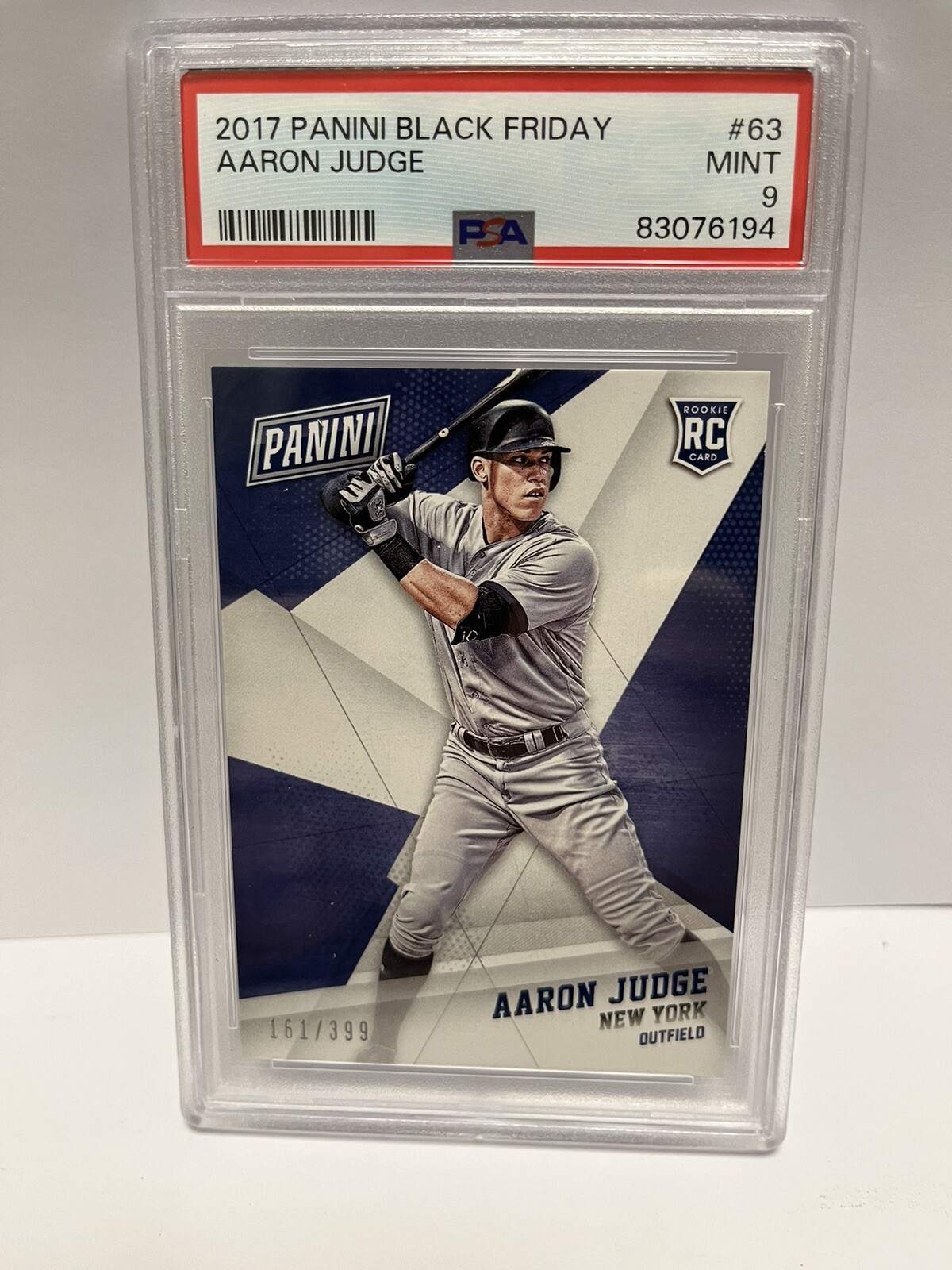 Panini Aaron Judge/399 Black Friday 2017 #63 como nuevo 9 ¡raro! "LOW POP ""The Captain"