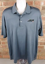 Joe Gibbs Racing Motocross JGRMX Gray Polo Shirt Mens Large