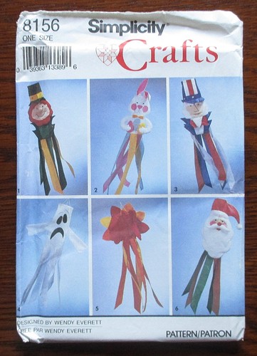 Simplicity 8156, Holiday Windsocks, , Thanksgiving Turkey, Halloween Ghost & ...