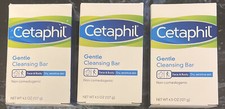 Lot of 3 Cetaphil Gentle Cleansing Bars for Dry Sensitive Skin 4.5 oz