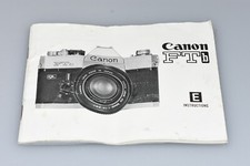 CANON FTb IINSLTRUCTION MANUAL EXCELLENT