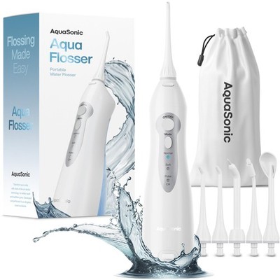 Cordless Water Flosser - Rechargeable Oral Irrigator with 5 Tips for Teeth & ...