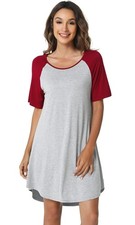 WiWi Viscose from Bamboo Nightgowns for Women Lightweight Casual Nightgown Sh...