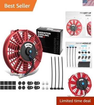 Ultra Slim 7-Inch Electric Cooling Fan with Mount Kit for Optimized Engine Bay