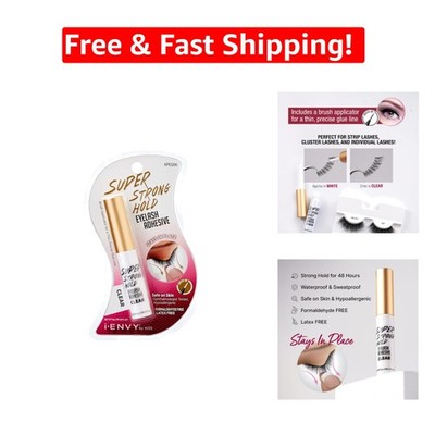 Super Strong Hold Eyelash Glue - Waterproof & Hypoallergenic Clear Gel, 5ml