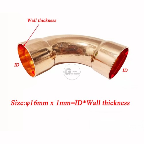ID 10mm-108mm END FEED ELBOWS 90° FITTINGS PLUMBING BEND SOLDER T2 COPPER PIPE