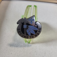 2nd Infantry Divsion DUI SECOND TO NONE Pin Made in USA