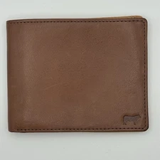 WILL Leather Goods Tan Leather Bifold Wallet Handcrafted RFID-Free Minimalist
