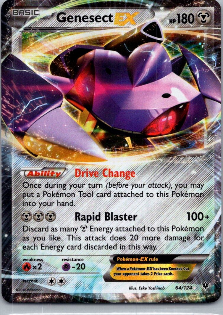 Pokemon TCG Genesect-EX 64/124 Fates Collide Holo NM