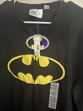 DC Comics Batman One Piece Pajamas Costume Adult Large Cape Halloween