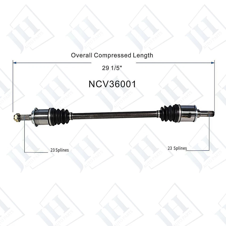 OE Rear Pair Left Right CV Axle Shaft Set For 2002-06 Honda CR-V L4 2.4L 4WD - Image 2 of 4