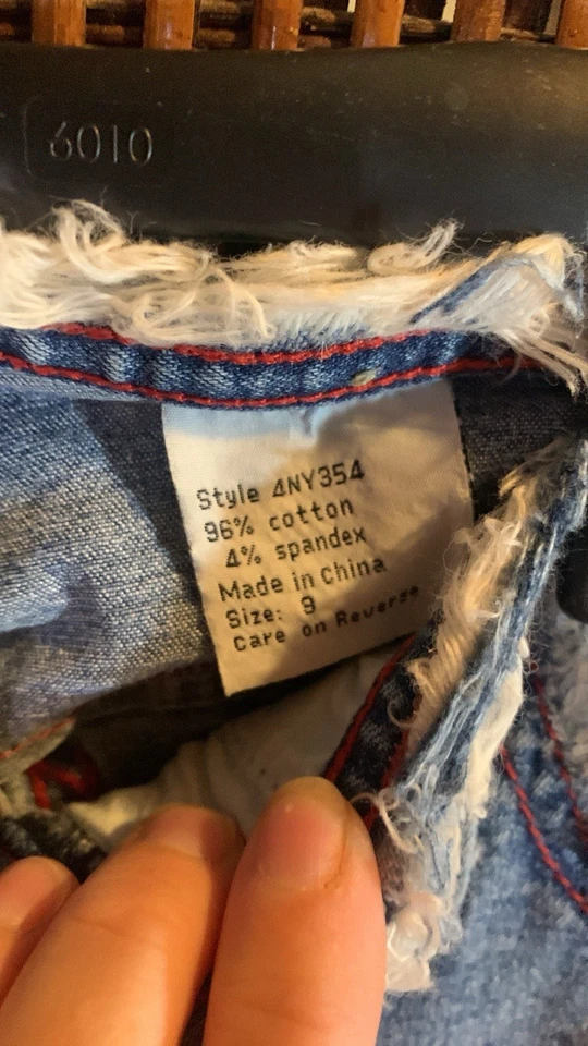 Jeans Vintage Y2K Años 90 Mudd Patchwork Acampanado Corsé Cierre Talla 9 Foto 3 de 4