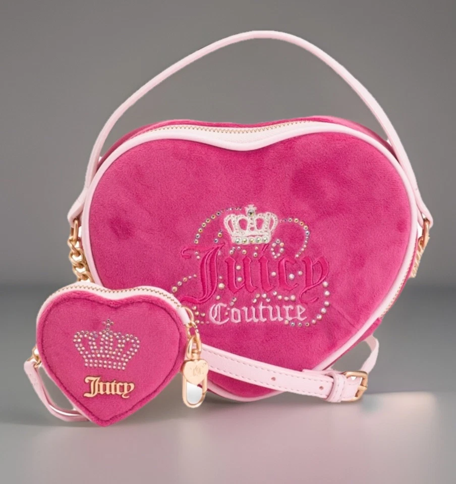 Juicy Couture 3 Piece Heart Crossbody, Pouch Wallet, Lipgloss NEW Christmas $99 - Image 3 of 4