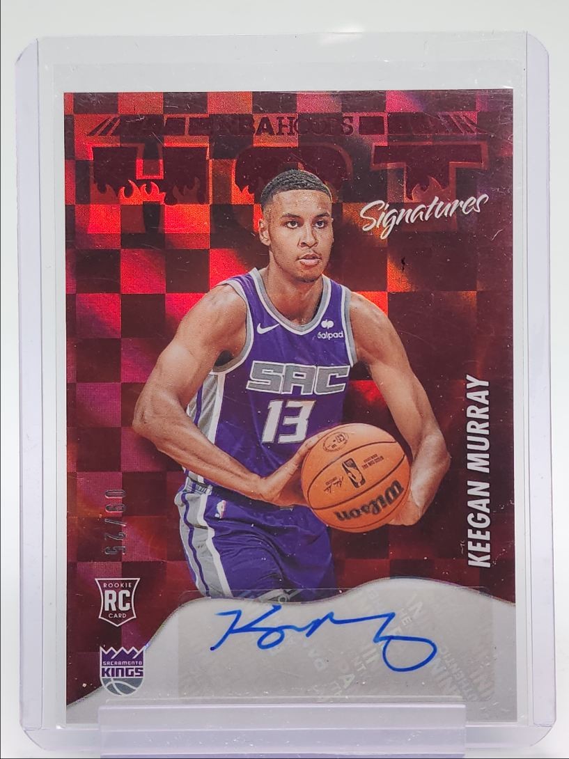 KEEGAN MURRAY 2022-23 NBA HOOPS ROOKIE HOT SIGNATURES RED RC AUTO /25 Q5700