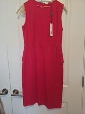 Elie Tahari Judy Sheath Dress 8 Peplum