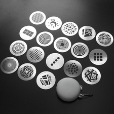 18Pcs Round Gobos Kit for Optical Snoot,66mm/2.6in Metal Plate Patterns for S...