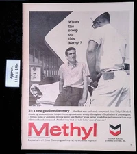 1960 CHEVRON STANDARD STATIONS Methyl A New Gasoline Discovery Print Ad 52203