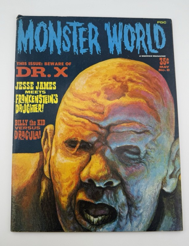 Monster World #8 May 1966 Vintage Warren Magazine Horror Dracula Frankenstein