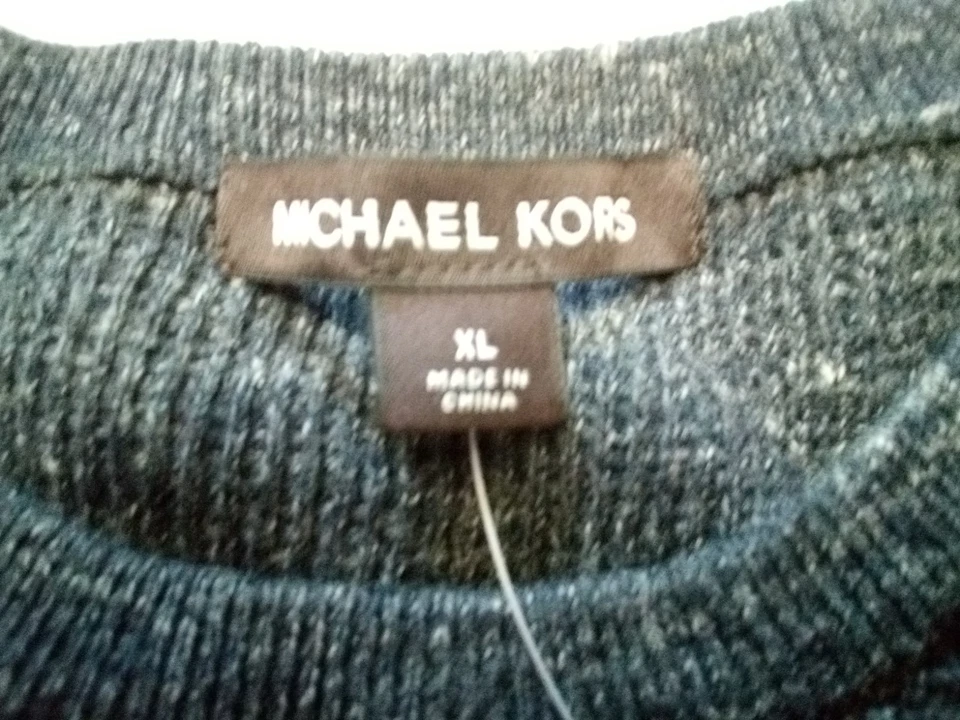 Suéter Michael Kors Hombre XL Gris Carbón Mezcla Lana Crew Manga Larga Foto 2 de 4