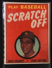 1971 Topps Scratch Offs Nate Colbert Baseball Card Not Scratched EX+ i