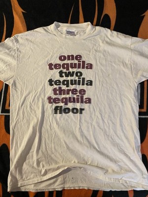 Vintage 90s All Sports Event Funny Tequila Phrase Graphic White T-Shirt Size Xl
