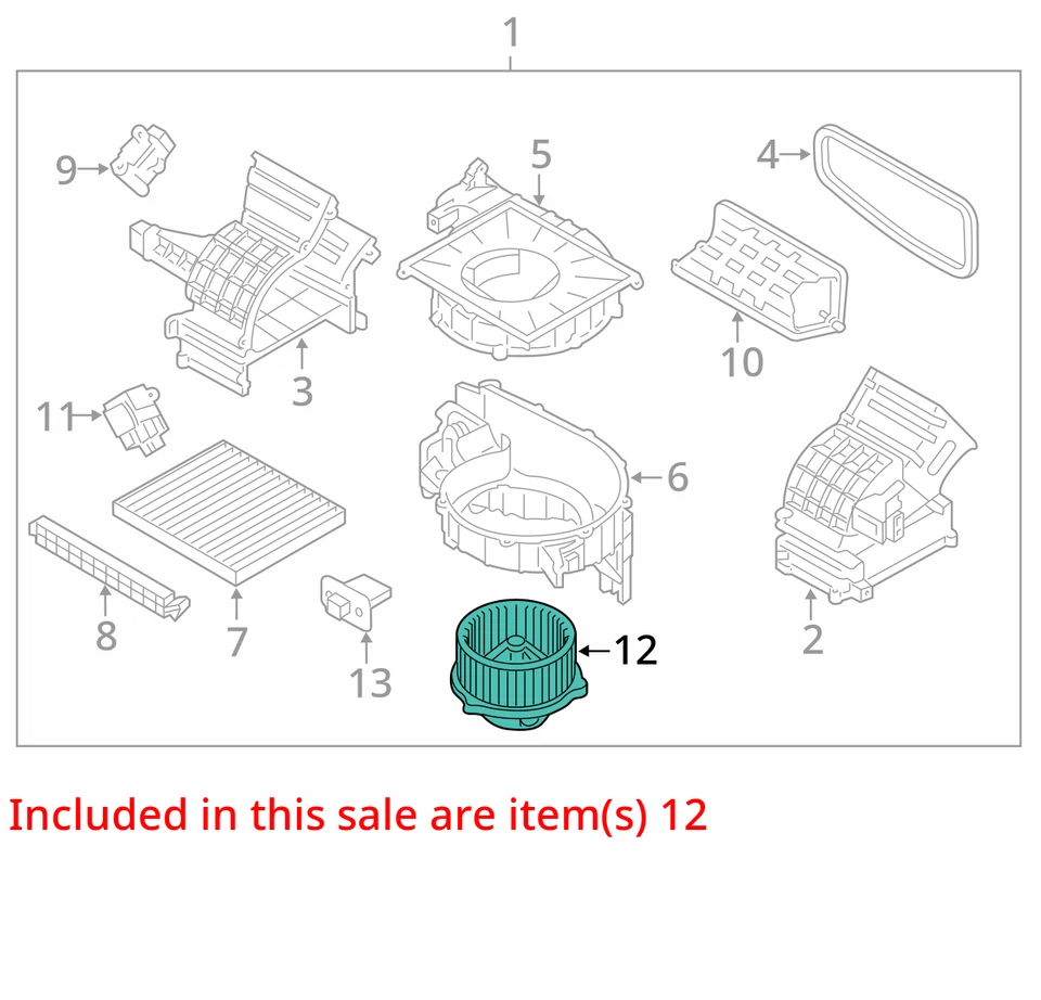 Hyundai Tucson 2014 calentador aire acondicionado motor fabricante de equipos originales 125 k millas - LKQ402978724 Foto 4 de 4