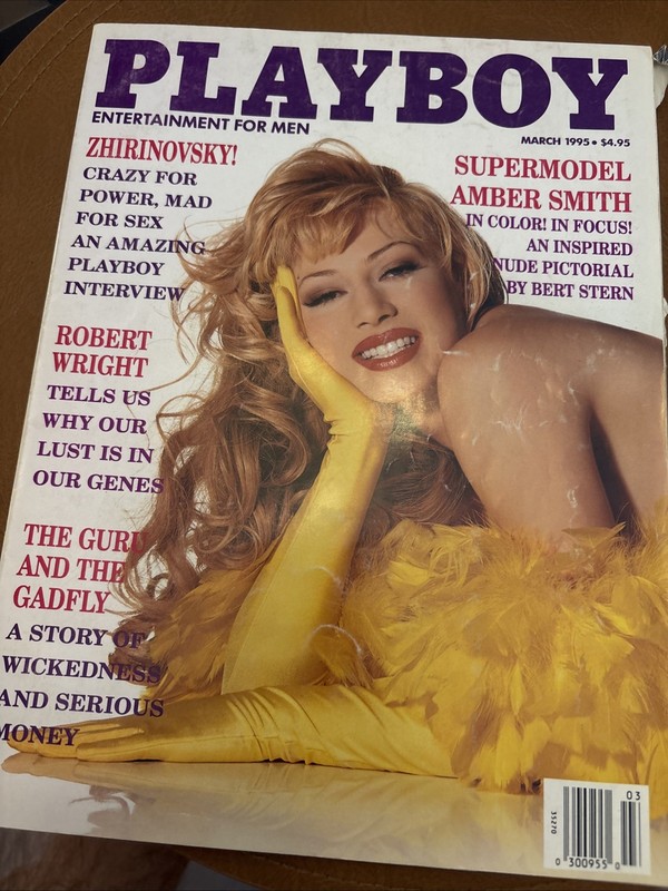 PLAYBOY MAGAZINE March 1995 with AMBER SMITH / STACY SANCHES + Jon Stewart