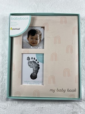 Pearhead Baby Memory Book Clean Touch Ink Pad Footprint Kit Keepsake Gift