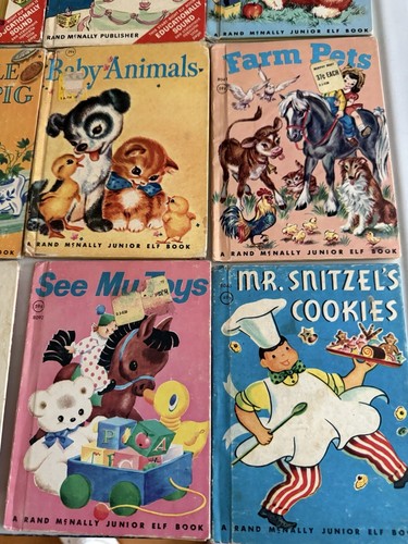 16 Rand McNally Junior Elf Book Bulk Lot Children’s Book Retro Vintage Reader - Picture 3 of 15
