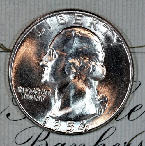 * 1954-P * SUPERB GEM BU MS WASHINGTON QUARTER * FRESH FROM ORIGINAL ROLL *