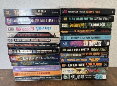 Lot of 24 Alan Dean Foster Sci-Fi Fantasy Vintage Paperbacks in Good Condition