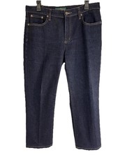 Lauren Ralph Lauren Petite Jeans Dark Wash Classic Straight Leg Womens Size 12