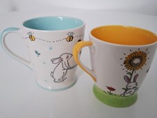 Whittard of Chelsea Fine Bone China Tea Mugs, Rabbit Designs, Brand New
