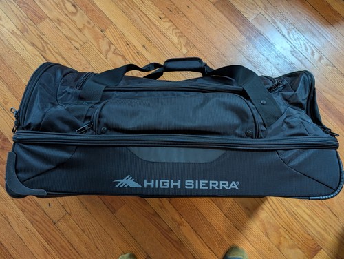 High Sierra Large Rolling Duffel Bag Black 28” Wheeled Travel Luggage – Clean
