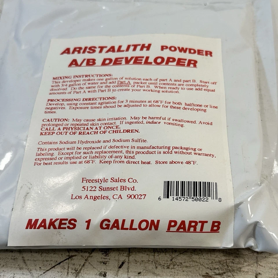 Lote de 6 desarrolladores fotográficos de película A/B Aristalith en polvo 3A y 3B Foto 3 de 4