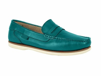 Chatham Faraday Loafer Shoes in Aquamarine