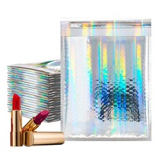 Holographic Metallic Bubble Mailers Padded Self Seal 25 Count 6.5 x 9 in