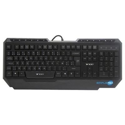 Rapoo V100 Wired Gaming Keyboard AZERTY Belgian Backlit Adjustable - Black