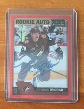 Christian Dvorak 2016-17 OPC O-Pee-Chee Platinum Rookie Auto Red Prism  /50 
