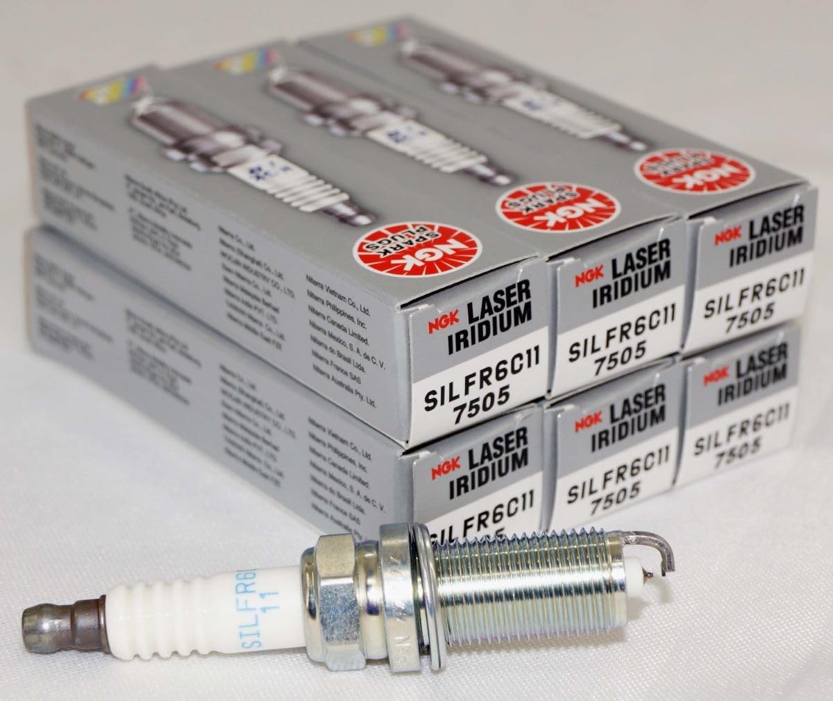 NGK Spark Plug SILFR6C11 7505 Pack of 6 