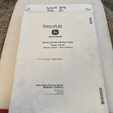 JOHN DEERE POWER LIFT KIT INSTALLATION INSTRUCTIONS