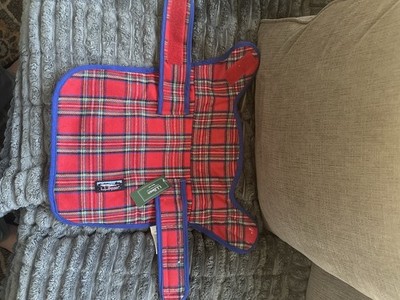 NWT  L.L.Bean Flannel Dog Coat/Jacket Plaid Fleece Lined Warm Size S *READ*