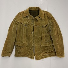 Vintage 60s Green/Beige Lined Corduroy Jacket 1960s True Vintage