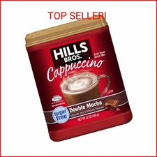 Hills Bros Instant Sugar-Free Double Mocha Cappuccino Mix (10g of carbs) 12OZ